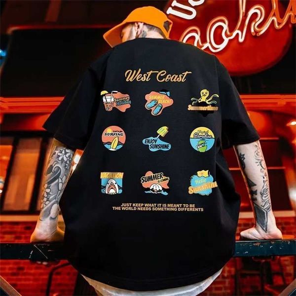 36% off street oversize short t-shirt fashion fat plus half sleeve large men's wear, White;black
36% off street oversize short t-shirt fashion fat plus half sleeve large men's wear, White;black
