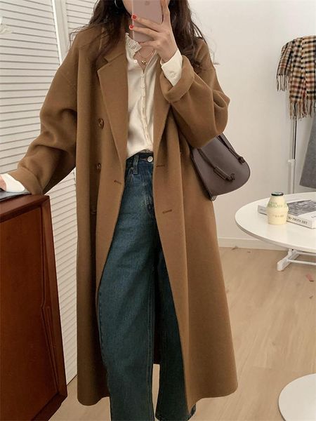fur coat women's autumn winter new woolen solid color doublebreasted lapel midlength jacket simple commuter female clothing zm514, Black
fur coat women's autumn winter new woolen solid color doublebreasted lapel midlength jacket simple commuter female clothing zm514, Black