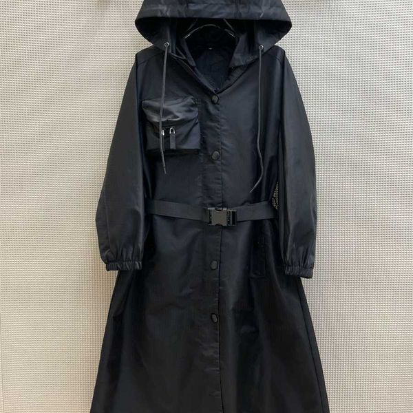 36% off spring home popularity nylon series solid pocket hooded long trench coat women's fashion, Black
36% off spring home popularity nylon series solid pocket hooded long trench coat women's fashion, Black