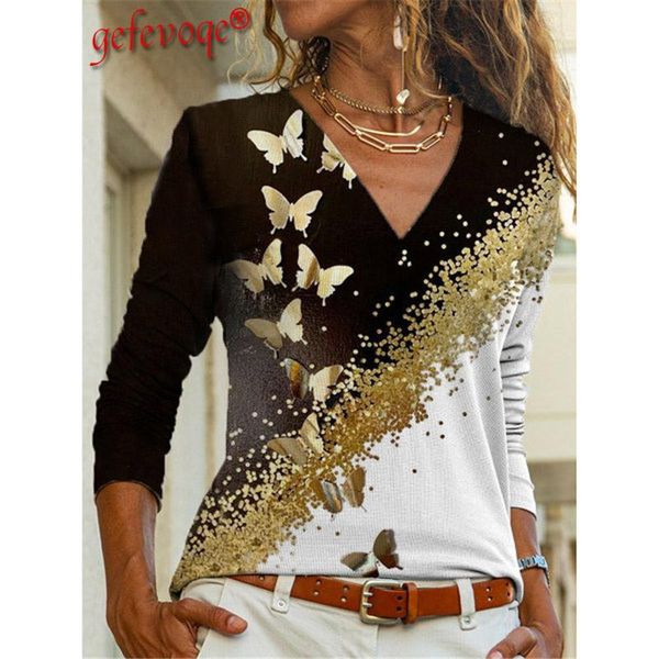 t-shirt autumn clothes for women 2021trending casual v neck long sleeve elegant gold butterfly print tunic female tee t shirt femme, White
t-shirt autumn clothes for women 2021trending casual v neck long sleeve elegant gold butterfly print tunic female tee t shirt femme, White