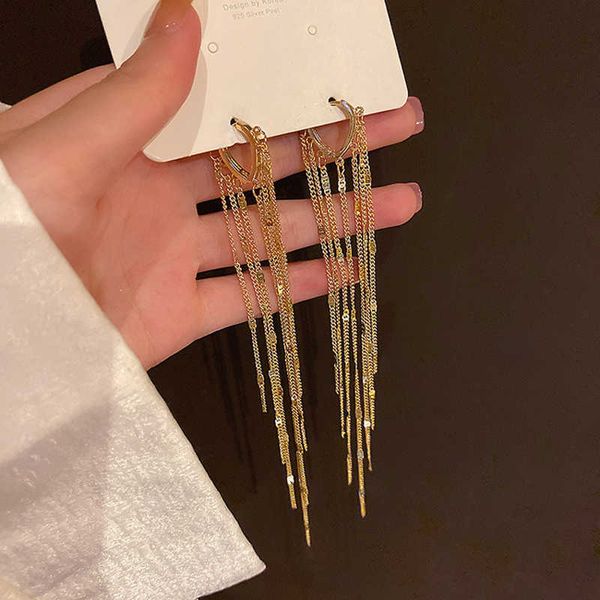 charm fashion long tassel crystal earrings for women exaggerated temperament star hoop earring new korean style hanging jewelry gifts aa2304, Golden
charm fashion long tassel crystal earrings for women exaggerated temperament star hoop earring new korean style hanging jewelry gifts aa2304, Golden