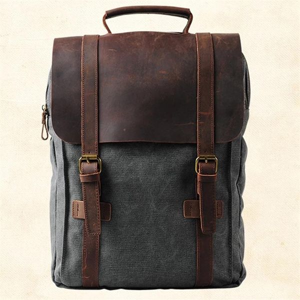 vintage fashion backpack leather military canvas backpack men&women school bag bagpack rucksack mochila 6820299d
vintage fashion backpack leather military canvas backpack men&women school bag bagpack rucksack mochila 6820299d
