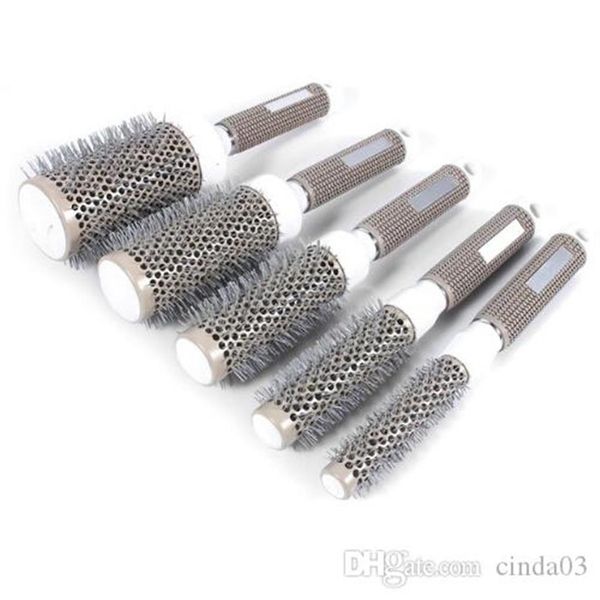professional hair dressing brushes high temperature resistant ceramic iron round comb 19mm 5 size hair styling tool hairbrush242u, Silver
professional hair dressing brushes high temperature resistant ceramic iron round comb 19mm 5 size hair styling tool hairbrush242u, Silver
