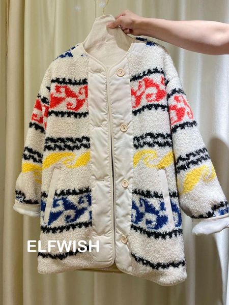 leather woman 2022fw colorful jacquard wool reversible parkas coat quilted collarless drop shoulder long sleeved, Black
leather woman 2022fw colorful jacquard wool reversible parkas coat quilted collarless drop shoulder long sleeved, Black