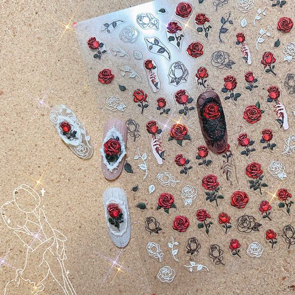 stickers decals gothic vintage 5d soft embossed reliefs red rose blue rose adhesive nail art sticker chic 3d nail decorations decals wholesa, Black
stickers decals gothic vintage 5d soft embossed reliefs red rose blue rose adhesive nail art sticker chic 3d nail decorations decals wholesa, Black