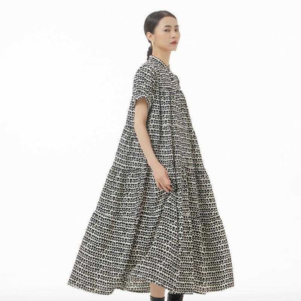 floral skirt cake dress summer loose slimming short sleeve plus size womens, Black;gray
floral skirt cake dress summer loose slimming short sleeve plus size womens, Black;gray