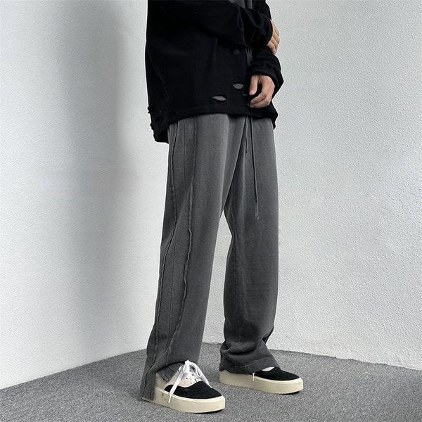 pants retro casual pants men's summer new fashion brand straight mop pants hong kong style high street solid color loose track pants, Black
pants retro casual pants men's summer new fashion brand straight mop pants hong kong style high street solid color loose track pants, Black