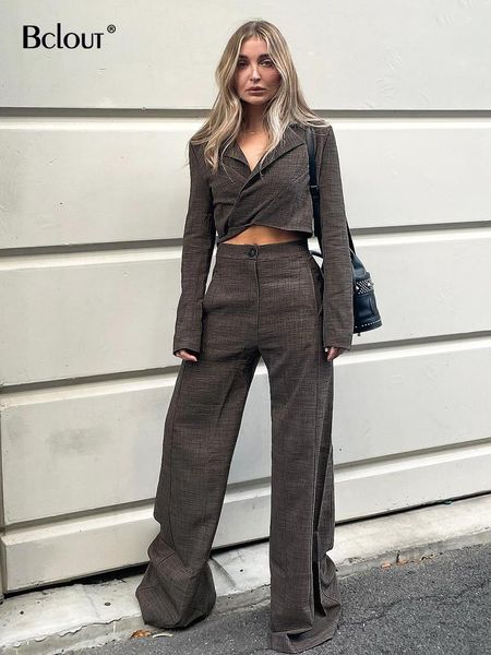 pants bclout autumn loose pants 2 piece sets womens outfits fashion long sleeve notched collar crop office wide leg pants suits, White
pants bclout autumn loose pants 2 piece sets womens outfits fashion long sleeve notched collar crop office wide leg pants suits, White