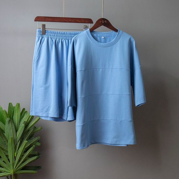 women's tracksuits remelon 100 cotton elegant chic solid women two piece set 2023 summer spliced comfort loose casual female short outf, Gray
women's tracksuits remelon 100 cotton elegant chic solid women two piece set 2023 summer spliced comfort loose casual female short outf, Gray