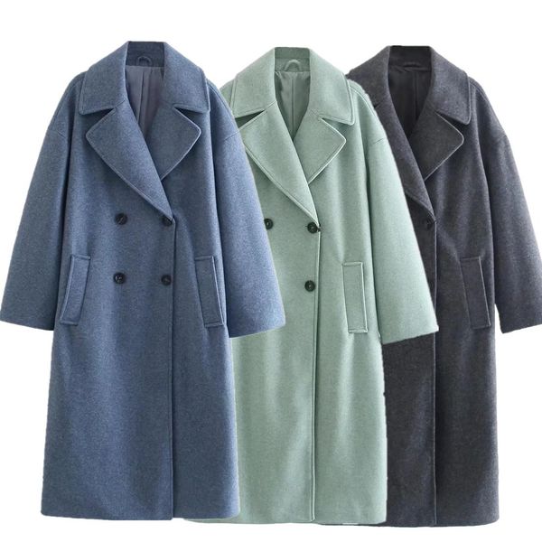 fur maxdutti fashion long coat women england style vintage double breasted woolen overcoat loose coat, Black
fur maxdutti fashion long coat women england style vintage double breasted woolen overcoat loose coat, Black