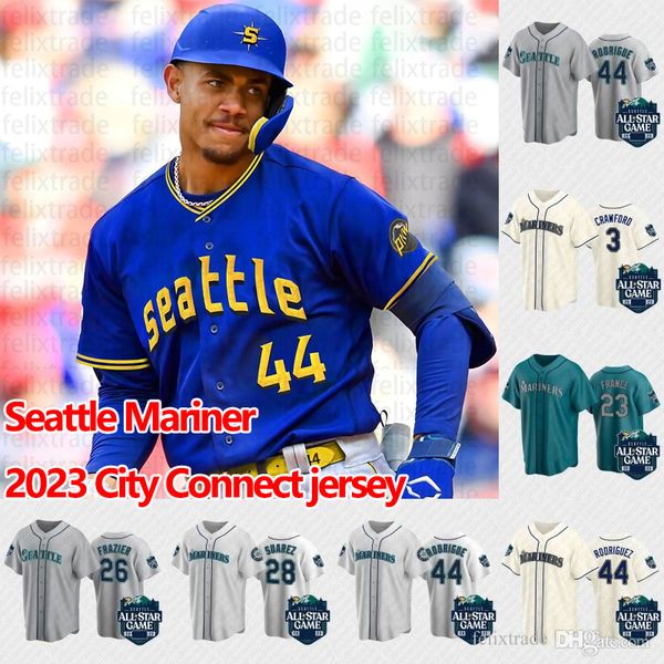 2023 mariner city connect jersey 44 julio rodriguez jerseys all star ken griffey jr. teoscar hernandez mitch haniger crawford eugenio suarez, Blue;black
2023 mariner city connect jersey 44 julio rodriguez jerseys all star ken griffey jr. teoscar hernandez mitch haniger crawford eugenio suarez, Blue;black