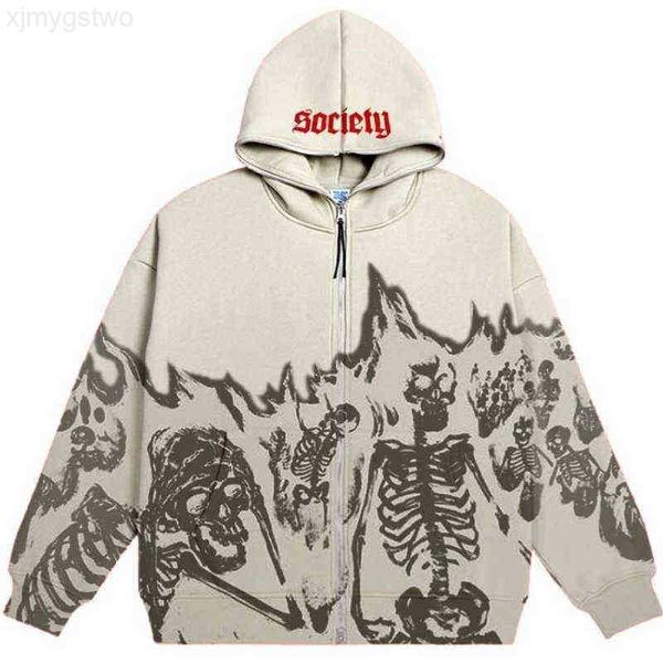 men's hoodies sweatshirts y2k men autumn retro skeleton print zipper oversized sweatshirt streetwear harajuku high street long sleeve, Black
men's hoodies sweatshirts y2k men autumn retro skeleton print zipper oversized sweatshirt streetwear harajuku high street long sleeve, Black