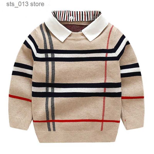 pullover kids sweaters autumn plaid toddler boy sweater long sleeve fake two-piece knitted boys pullover children clothing 2-7y t230422, Blue
pullover kids sweaters autumn plaid toddler boy sweater long sleeve fake two-piece knitted boys pullover children clothing 2-7y t230422, Blue