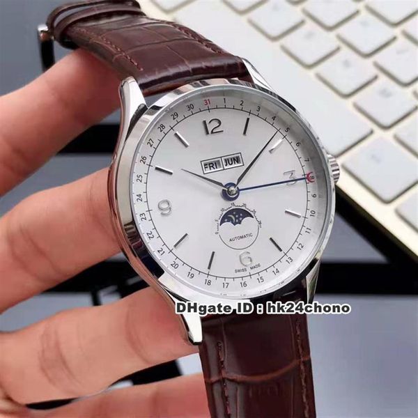 4 style watches heritage chronometrie perpetual 112538 autoamtic mens watch white dial leather strap gents wristwatch270h, Slivery;brown
4 style watches heritage chronometrie perpetual 112538 autoamtic mens watch white dial leather strap gents wristwatch270h, Slivery;brown