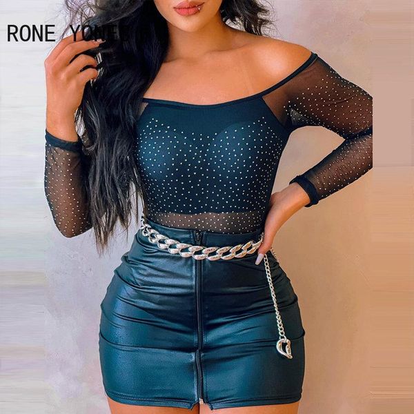 dress women chic solid rhinestone decoration long sleeves chain belt zipper fly skirt sets, White
dress women chic solid rhinestone decoration long sleeves chain belt zipper fly skirt sets, White