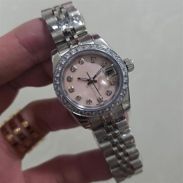 double ring diamond bezel 28mm women's watches wind color mirror automatic mechanical stainless steel wristband fashion girl 303z, Slivery;golden
double ring diamond bezel 28mm women's watches wind color mirror automatic mechanical stainless steel wristband fashion girl 303z, Slivery;golden
