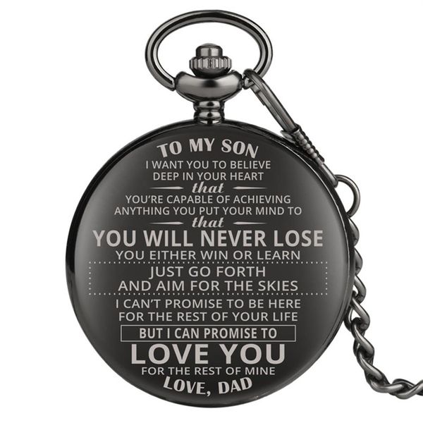 creative personalized design pocket watch to my son dad husband men's quartz analog watches pendant chain xmas gift reloj de 256s, Slivery;golden
creative personalized design pocket watch to my son dad husband men's quartz analog watches pendant chain xmas gift reloj de 256s, Slivery;golden