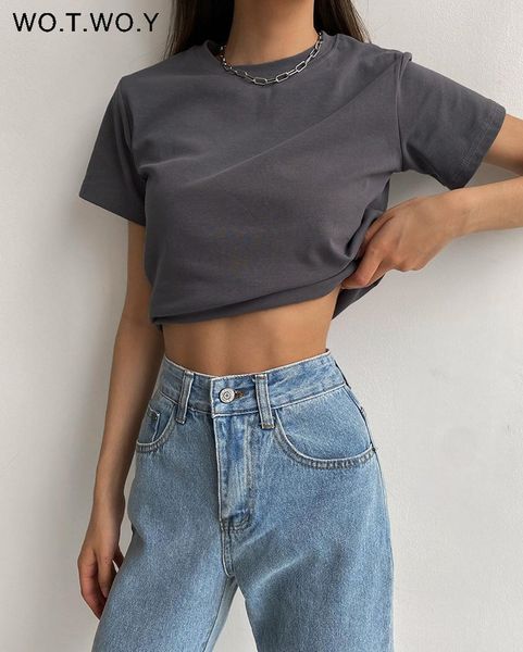 women's t-shirt wotwoy summer casual cotton basic tee shirts women solid loose short sleeve knitted t-shirt female harajuku o-neck tees, White
women's t-shirt wotwoy summer casual cotton basic tee shirts women solid loose short sleeve knitted t-shirt female harajuku o-neck tees, White