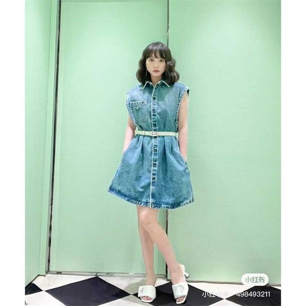 family summer new fashion classic triangle decoration want to show thin sleeveless denim dress, Black;gray
family summer new fashion classic triangle decoration want to show thin sleeveless denim dress, Black;gray