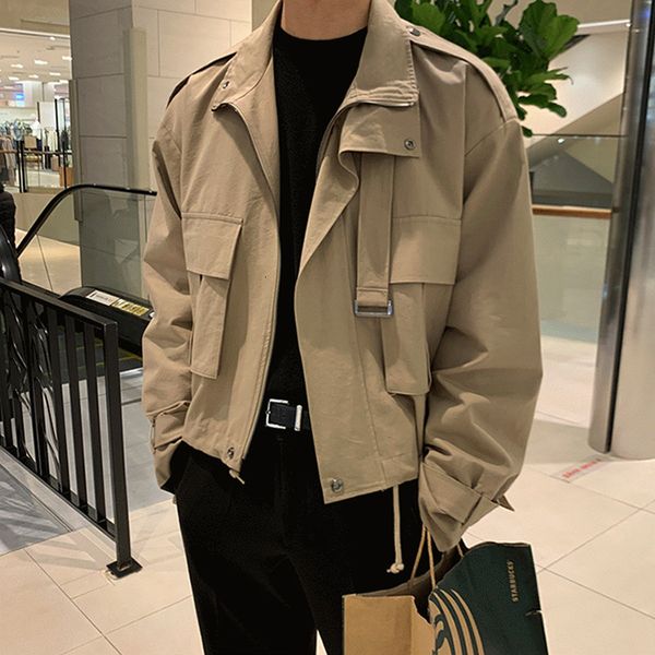 men's jackets spring and autumn tooling jacket men's korean style trendy handsome fake two-piece japanese retro casual jacket coat, Black;brown
men's jackets spring and autumn tooling jacket men's korean style trendy handsome fake two-piece japanese retro casual jacket coat, Black;brown