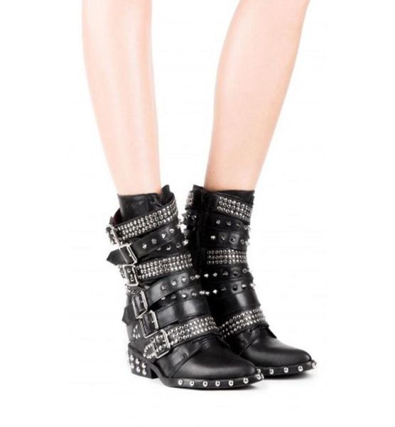black rivets studs womens leather ankle boots runway fashion spikes short motorcycle booties buckle strap casual punk wedges shoes6845235
black rivets studs womens leather ankle boots runway fashion spikes short motorcycle booties buckle strap casual punk wedges shoes6845235