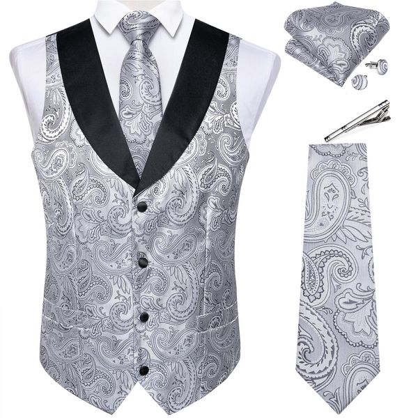 blazers gray paisly suit vest set 5 pcs tuxedo waistcoat and tie pocket square cufflinks tie clips for wedding mens clothing blazer vest, White;black
blazers gray paisly suit vest set 5 pcs tuxedo waistcoat and tie pocket square cufflinks tie clips for wedding mens clothing blazer vest, White;black