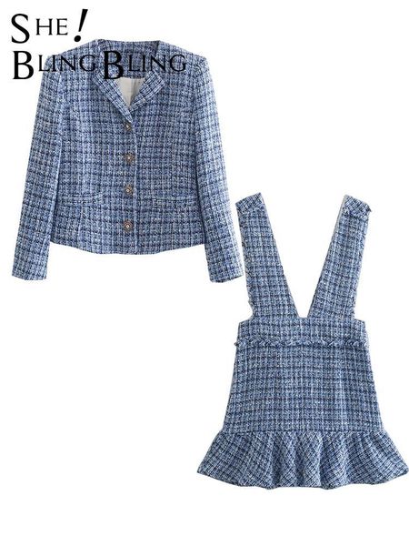 dress sheblingbling 2022 women casual traf tweed jacket ornate button plaid slim blazer + mini ruffles dress female 2 piece sets y2k, White
dress sheblingbling 2022 women casual traf tweed jacket ornate button plaid slim blazer + mini ruffles dress female 2 piece sets y2k, White
