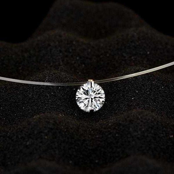 pendant necklaces fashion shiny crystal necklace zircon pendant transparent fishing line invisible ladies necklace jewelry clavicle chain ch, Silver
pendant necklaces fashion shiny crystal necklace zircon pendant transparent fishing line invisible ladies necklace jewelry clavicle chain ch, Silver