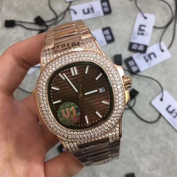 8 color dial u1 new automatic movement 40mm roes gold diamond case classic 571 1a transparent back wristwatches original bo219u, Slivery;brown
8 color dial u1 new automatic movement 40mm roes gold diamond case classic 571 1a transparent back wristwatches original bo219u, Slivery;brown