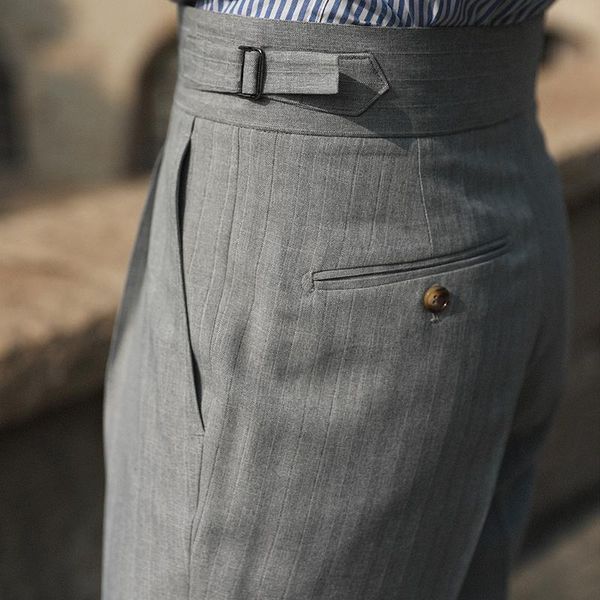 blazers casual high waist straight striped pants men's versatile business formal trousers pant for man italian men's social trouse, White;black
blazers casual high waist straight striped pants men's versatile business formal trousers pant for man italian men's social trouse, White;black