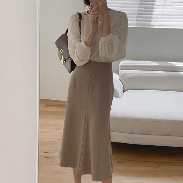 dress ol puff sleeve see through shirt women o waist hip a line khaki mermaid skirts 2022 elegant blouse women, White
dress ol puff sleeve see through shirt women o waist hip a line khaki mermaid skirts 2022 elegant blouse women, White