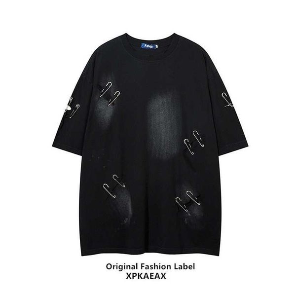 26% off clothing designer quality hip hop trendy niche design sense pin short men and women's ins couple street punctured half sleeved, White;black
26% off clothing designer quality hip hop trendy niche design sense pin short men and women's ins couple street punctured half sleeved, White;black