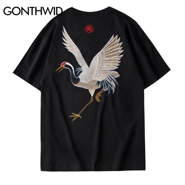 men s t shirts gonthwid harajuku embroidery crane tees shirts mens 2023 hip hop streetwear tshirts summer fashion casual short sleeve male, White;black
men s t shirts gonthwid harajuku embroidery crane tees shirts mens 2023 hip hop streetwear tshirts summer fashion casual short sleeve male, White;black