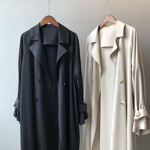 fur women's autumn coat korean fashion drape trench coat the new thin section highend long coat women large size loose jacket, Black
fur women's autumn coat korean fashion drape trench coat the new thin section highend long coat women large size loose jacket, Black