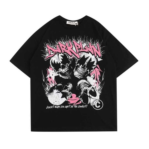 zongchi company's ins street fashion fun anime print round neck loose fit for men and women summer new style, White;black
zongchi company's ins street fashion fun anime print round neck loose fit for men and women summer new style, White;black