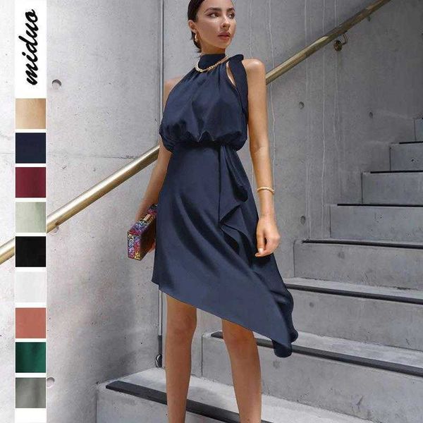 fashionable high grade satin casual dresses lace up irregular halter dress party, Black;gray
fashionable high grade satin casual dresses lace up irregular halter dress party, Black;gray