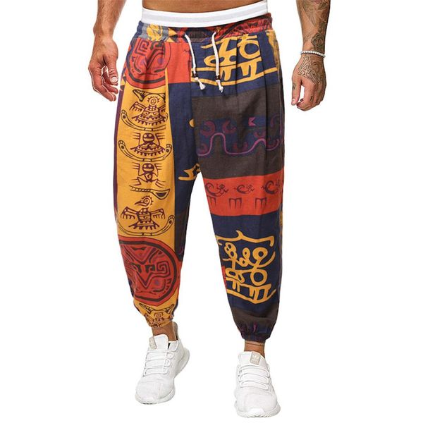 pants douhoow ethnic style men cotton linen harem trousers graffiti print drawstring middle waist loose baggy trousers male pants 5xl, Black
pants douhoow ethnic style men cotton linen harem trousers graffiti print drawstring middle waist loose baggy trousers male pants 5xl, Black