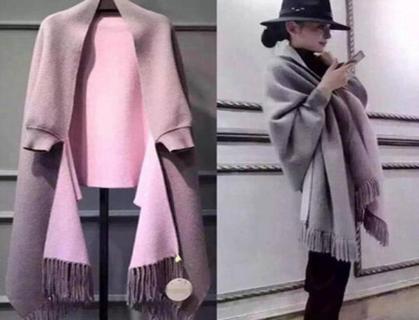 ms autumn winter double cape scarf dual use thick long with sleeves imitation cashmere cloak coat whole4865503, Blue;gray
ms autumn winter double cape scarf dual use thick long with sleeves imitation cashmere cloak coat whole4865503, Blue;gray