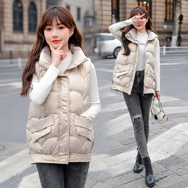 vests 2022 new autumn winter down cotton vest jacket women parkas short slim sleeveless casual korean loose waistcoat coat female top, Black;white
vests 2022 new autumn winter down cotton vest jacket women parkas short slim sleeveless casual korean loose waistcoat coat female top, Black;white