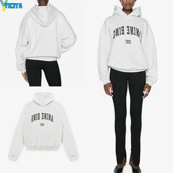 yiciya anine bing women designer hoodie sport classic hooded print fleece sweatshirt grey fashion hoodies pullover female clothing, Black
yiciya anine bing women designer hoodie sport classic hooded print fleece sweatshirt grey fashion hoodies pullover female clothing, Black