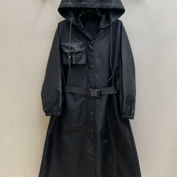 30% off spring home popularity nylon series solid pocket hooded long trench coat women's fashion, Black
30% off spring home popularity nylon series solid pocket hooded long trench coat women's fashion, Black