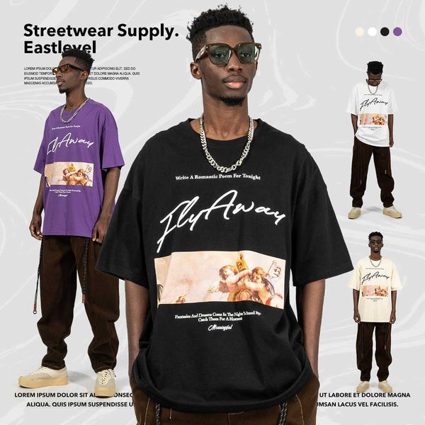 t shirt american high street cupid print t-shirt men's short sleeve loose oversize round neck cotton ins t-shirt, White;black
t shirt american high street cupid print t-shirt men's short sleeve loose oversize round neck cotton ins t-shirt, White;black