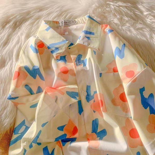 women's blouses japanese harajuku streetwear shirts women vintage short sleeve full print oversized beach style hip hop casual kpop, White
women's blouses japanese harajuku streetwear shirts women vintage short sleeve full print oversized beach style hip hop casual kpop, White