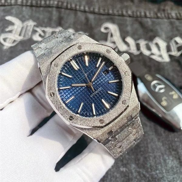 frosted watch men's automatic mechanical watch luxury watch mechanical movement date 5atm stainless steel business high-quality watch, Slivery;golden
frosted watch men's automatic mechanical watch luxury watch mechanical movement date 5atm stainless steel business high-quality watch, Slivery;golden