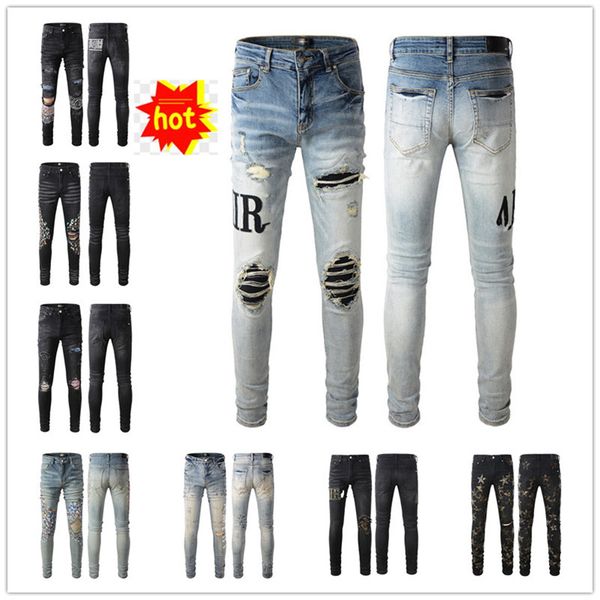 mens cool rips stretch designer jeans distressed ripped biker slim fit washed amiris motorcycle denim men s hip hop fashion man pants 2023, Blue
mens cool rips stretch designer jeans distressed ripped biker slim fit washed amiris motorcycle denim men s hip hop fashion man pants 2023, Blue
