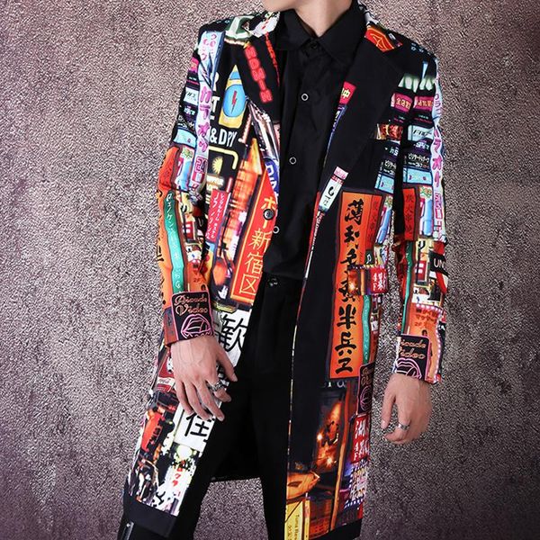 blazers hip hop dancer singer dj suit coat outerwear stage clothes men vintage fashion slim fit pattern print long blazer jacket male, White;black
blazers hip hop dancer singer dj suit coat outerwear stage clothes men vintage fashion slim fit pattern print long blazer jacket male, White;black