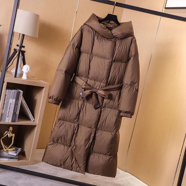 parkas european and american highend down jacket women's long hooded white duck down loose thickened large size 2022 winter coat, Black
parkas european and american highend down jacket women's long hooded white duck down loose thickened large size 2022 winter coat, Black