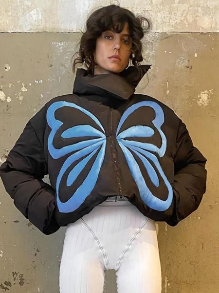 leather sifreyr butterfly print y2k winter parkas women fashion zipper stand collar puffer jacket coats female cottonpadded outerwear, Black
leather sifreyr butterfly print y2k winter parkas women fashion zipper stand collar puffer jacket coats female cottonpadded outerwear, Black