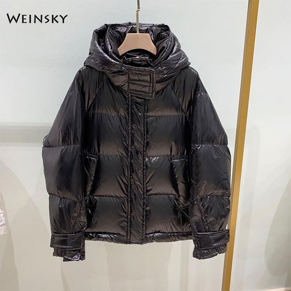 parkas women thick down jacket white duck down hooded winter warm coats female outwear, Black
parkas women thick down jacket white duck down hooded winter warm coats female outwear, Black