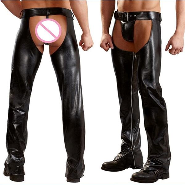 pants mens pants pu leather wet look adjustable waist fetish gothic long trousers motorcycle gay open crotch trousers clubwear, Black
pants mens pants pu leather wet look adjustable waist fetish gothic long trousers motorcycle gay open crotch trousers clubwear, Black